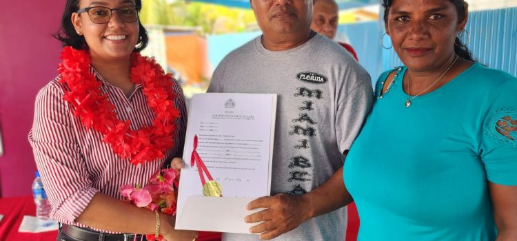 Enmore Grass Field Residents Receive Land Titles in keeping with President Ali Commitment