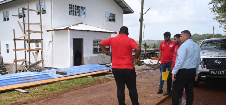 Minister Croal Inspects Progress of New Regional Housing Office in Region 1